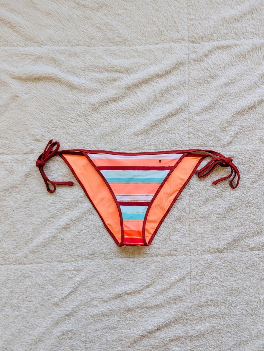 Aerie‎ Striped Swim Teeny String Bikini Bottoms